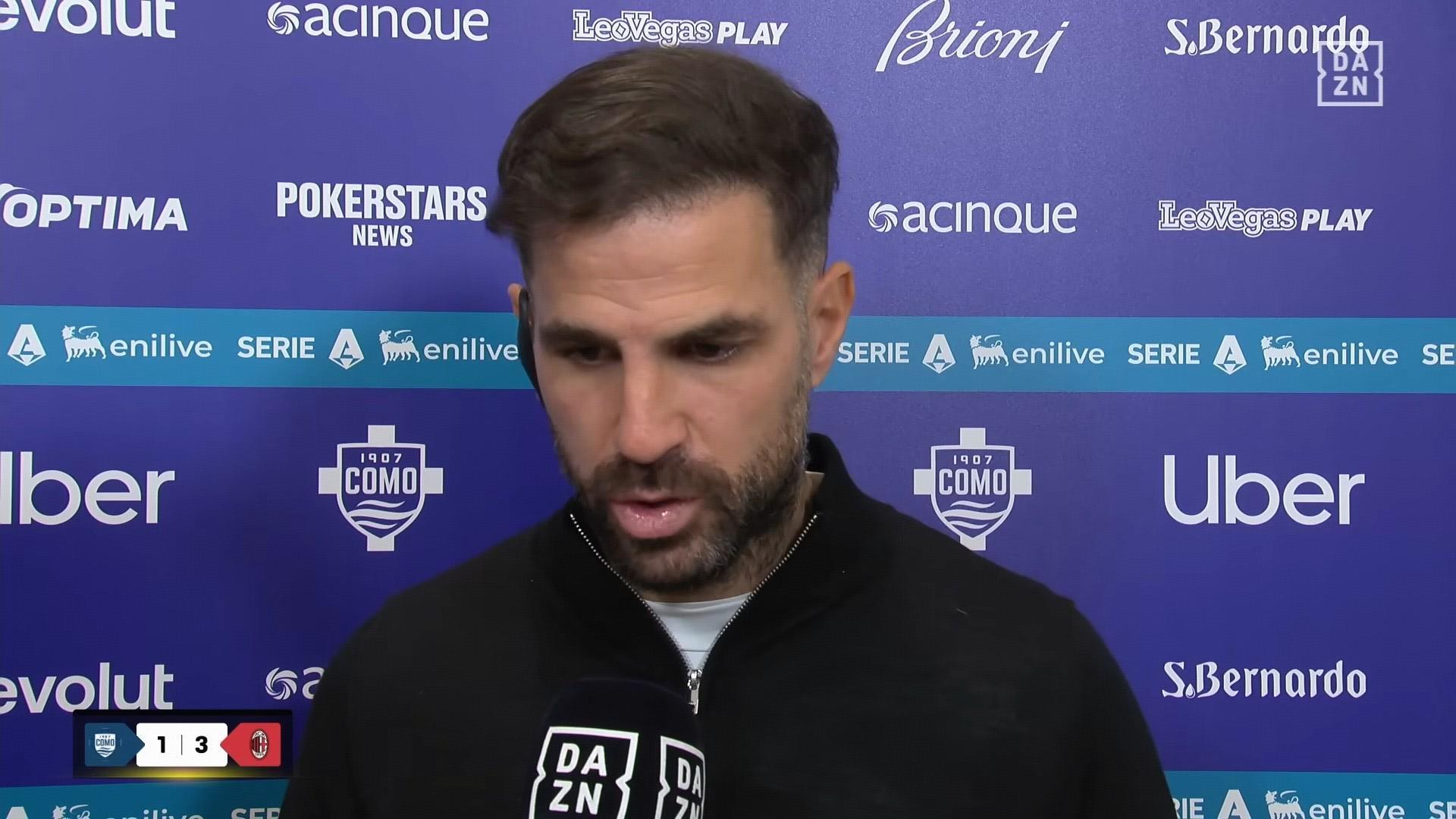 乐鱼电竞-法布雷加斯：米兰踢出了自己的水平，胜利理应属于他们